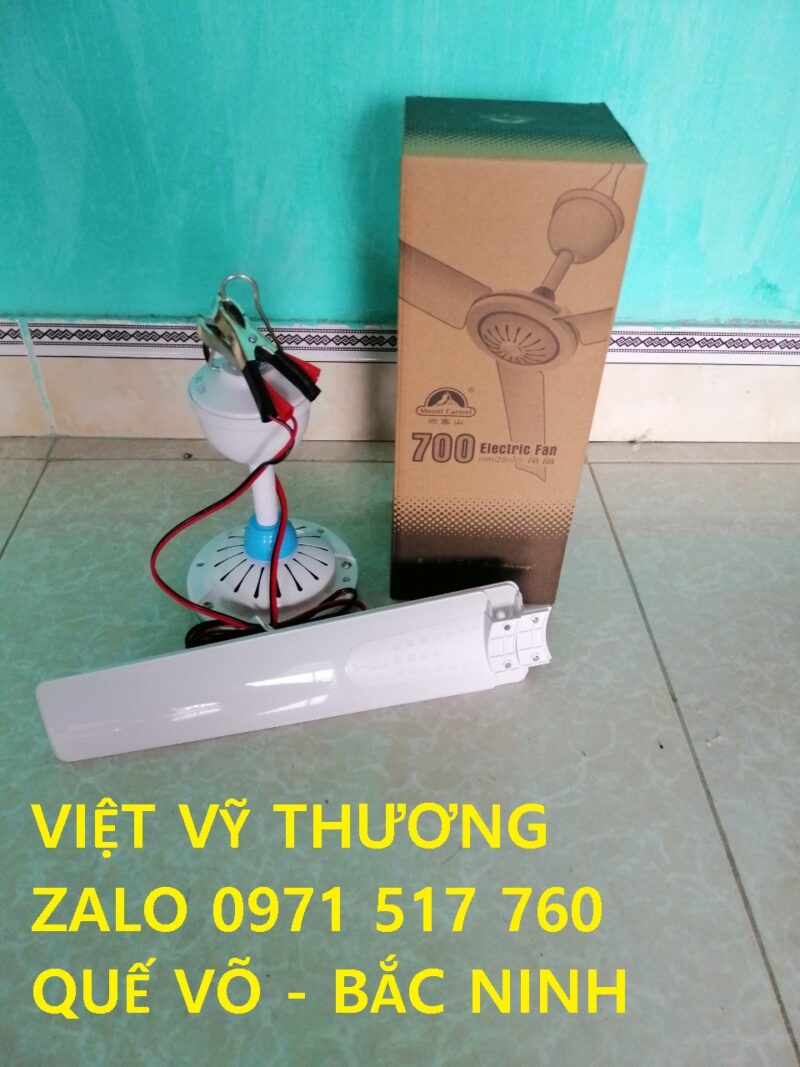 Quạt trần mini 12V 70cm