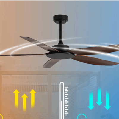 Quạt trần solar 18/24v trang trí 5 cánh 58inch không đèn