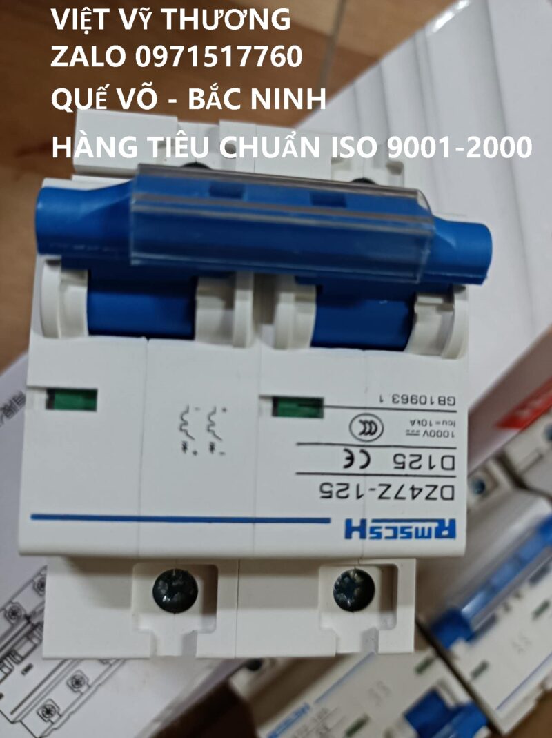 Át aptomat DC125A  20a  1P 2P dùng cho ắc quy và solar ISO9001-2015