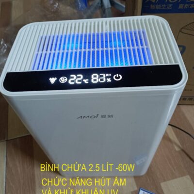 Máy hút ẩm kiêm khử khuẩn không khí 60w  2.5Lcho phòng 40m2