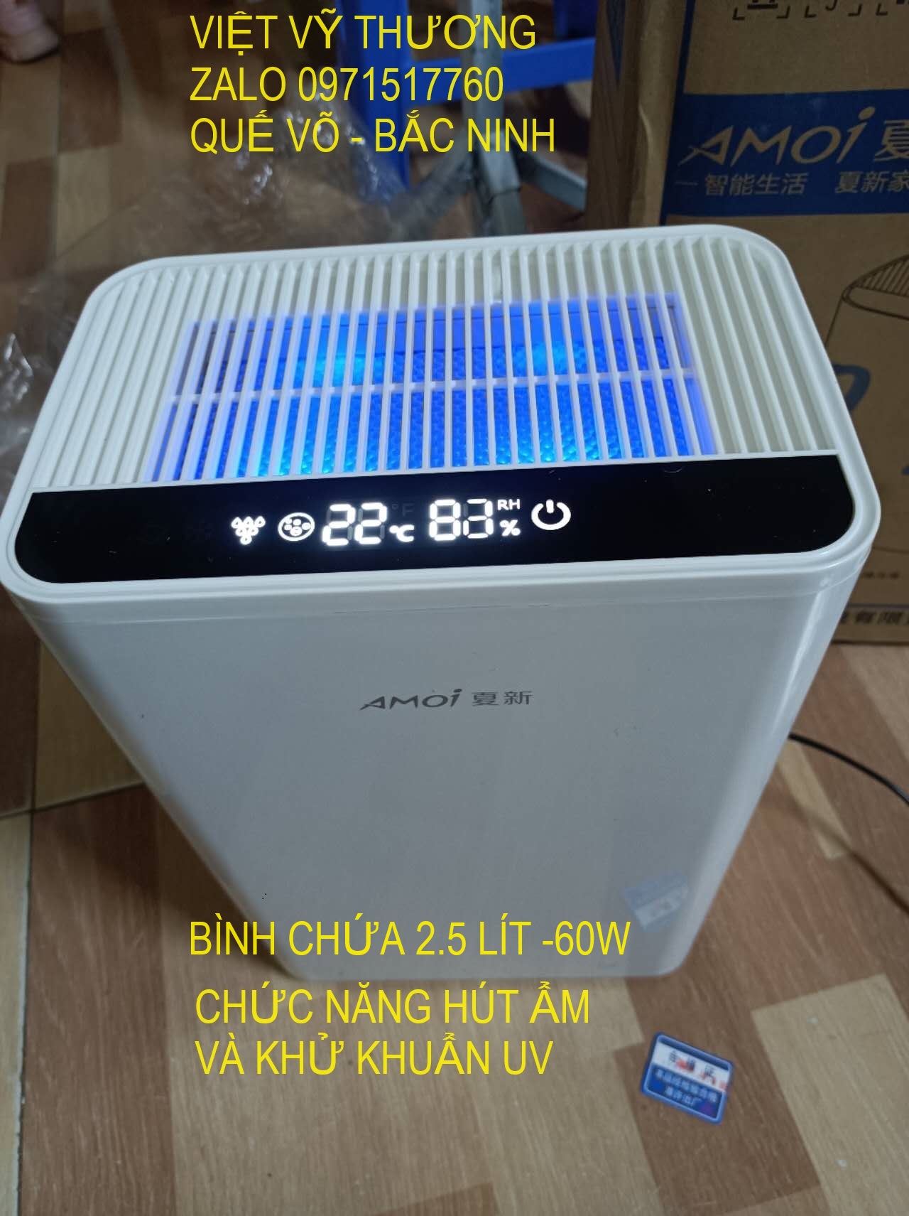 Máy hút ẩm kiêm khử khuẩn không khí 60w  2.5Lcho phòng 40m2